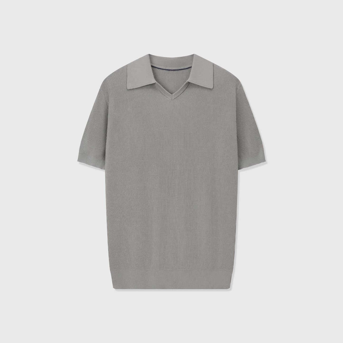 SOLARO | POLO HOMBRE DE PUNTO CUELLO ABIERTO SIN BOTONES