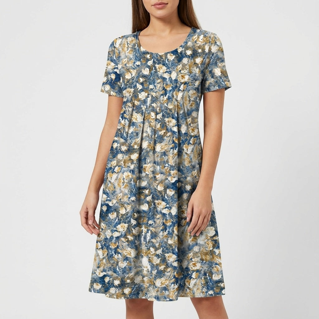 Lola | Vestido Floral Mujer Manga Corta Bolsillos Corte A