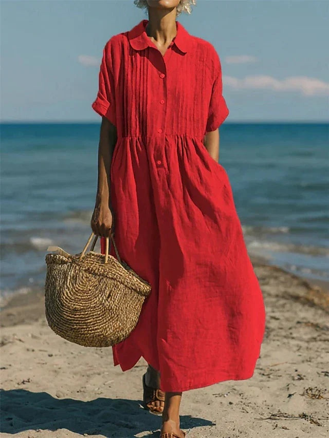 Macarena | Vestido Midi de Verano de Algodón Mujer