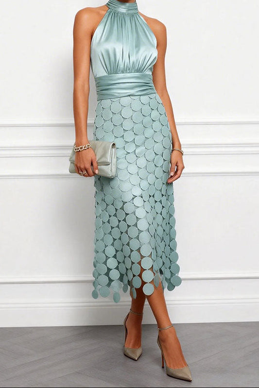 Sabina | Vestido Midi de Ceremonia con Escote Halter
