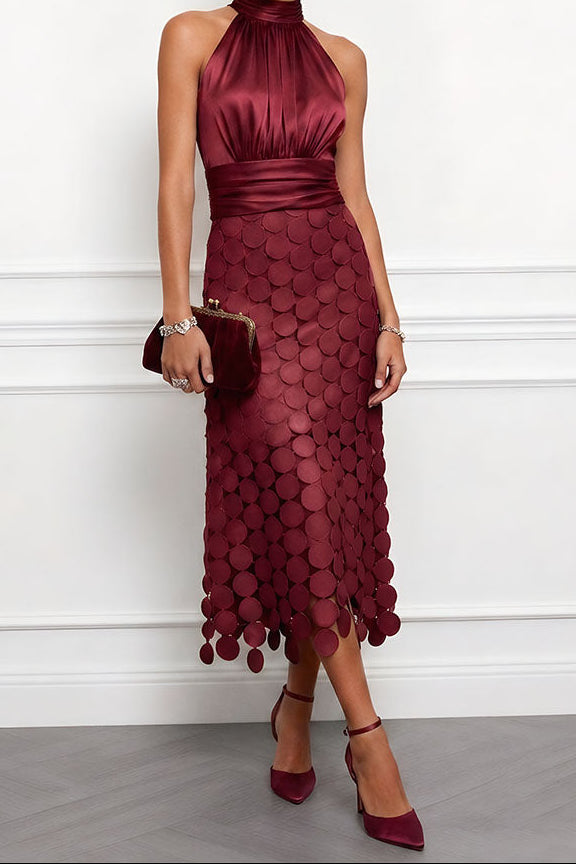 Sabina | Vestido Midi de Ceremonia con Escote Halter