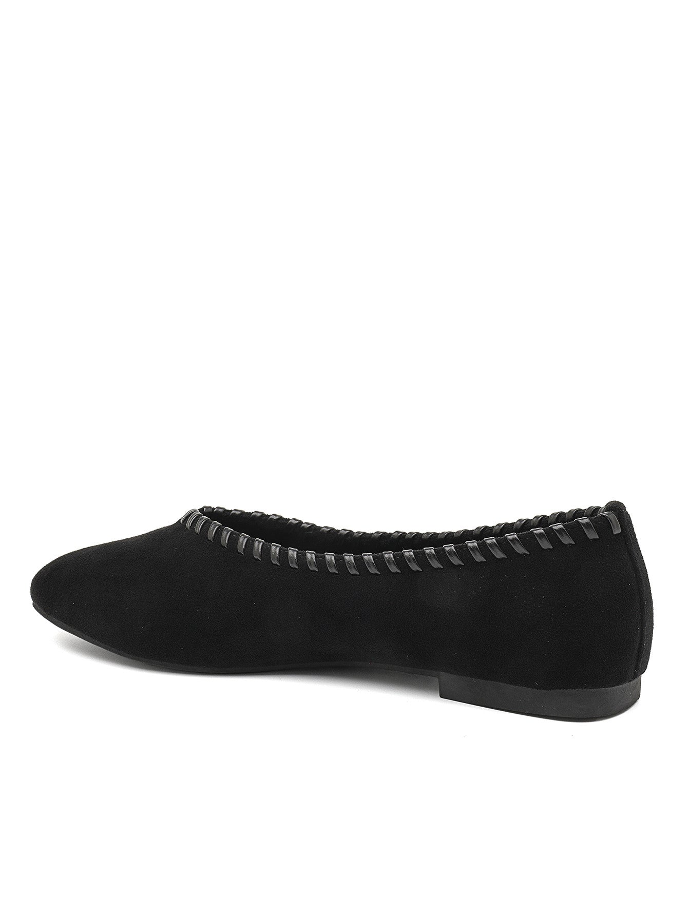 SIENA | MOCASINES PLANOS MUJER NEGROS ANTELINA COSTURA VISTA