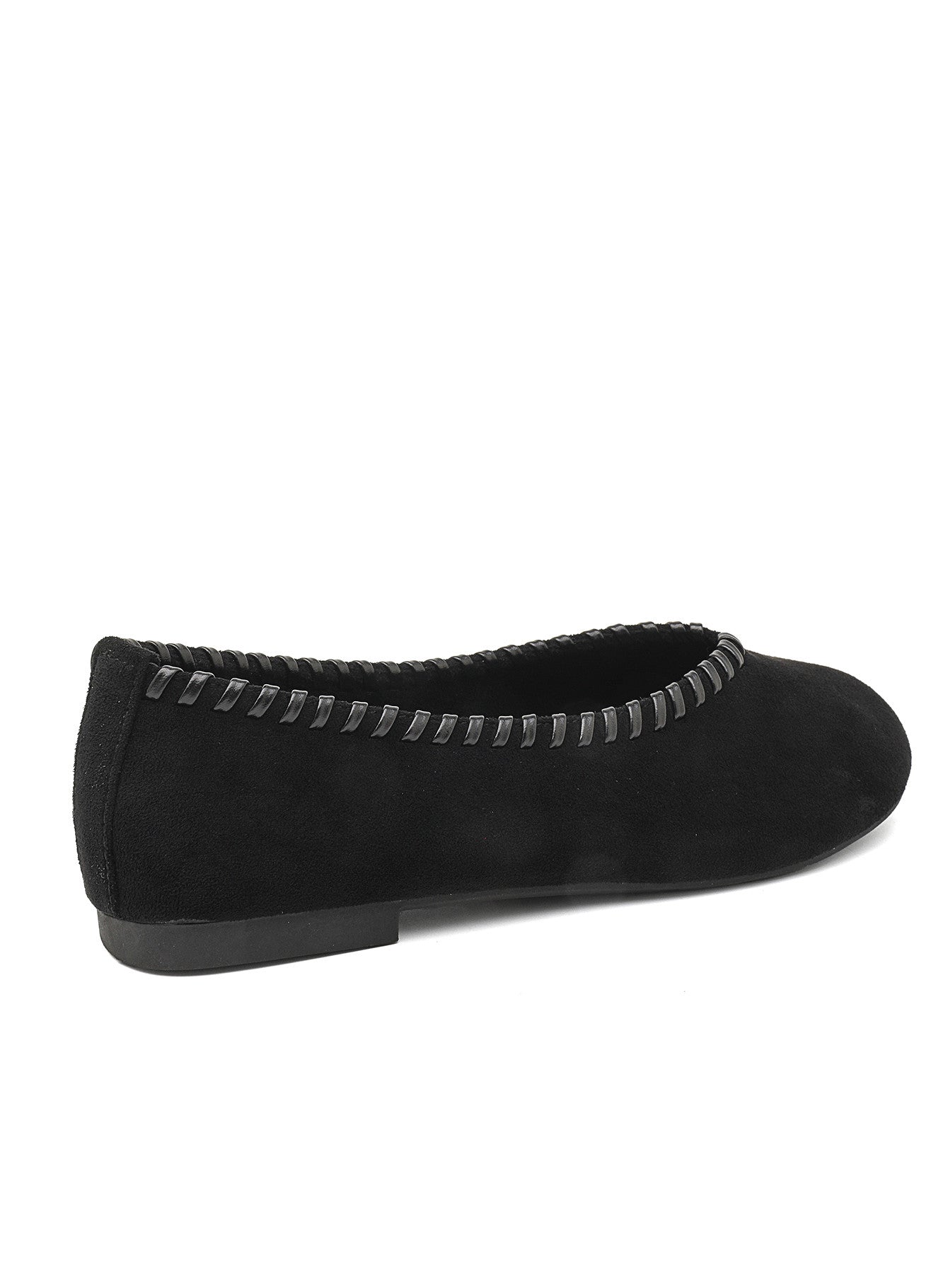 SIENA | MOCASINES PLANOS MUJER NEGROS ANTELINA COSTURA VISTA