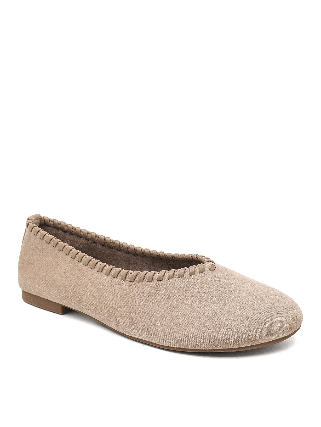 SIENA | MOCASINES PLANOS MUJER CAQUI ANTELINA COSTURA VISTA