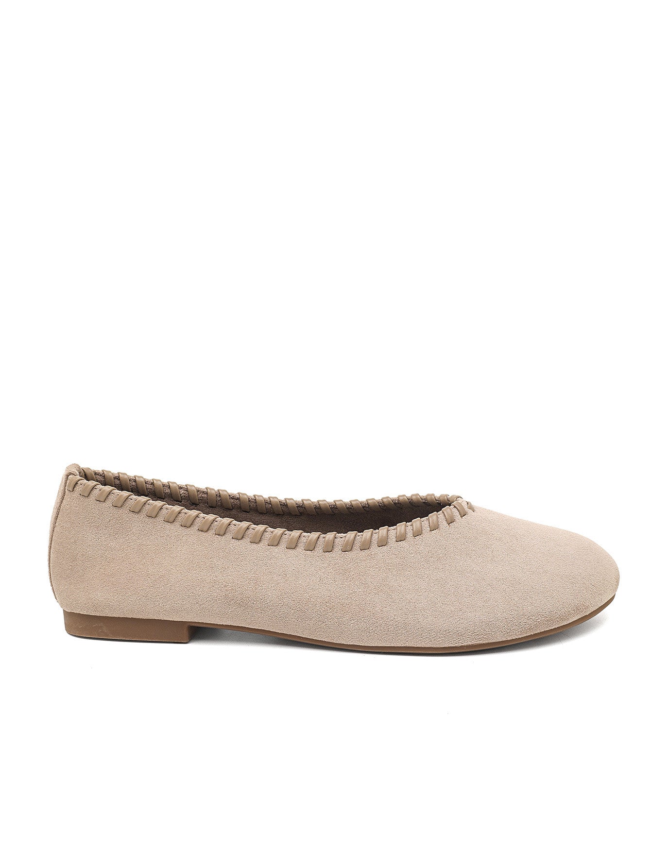 SIENA | MOCASINES PLANOS MUJER CAQUI ANTELINA COSTURA VISTA