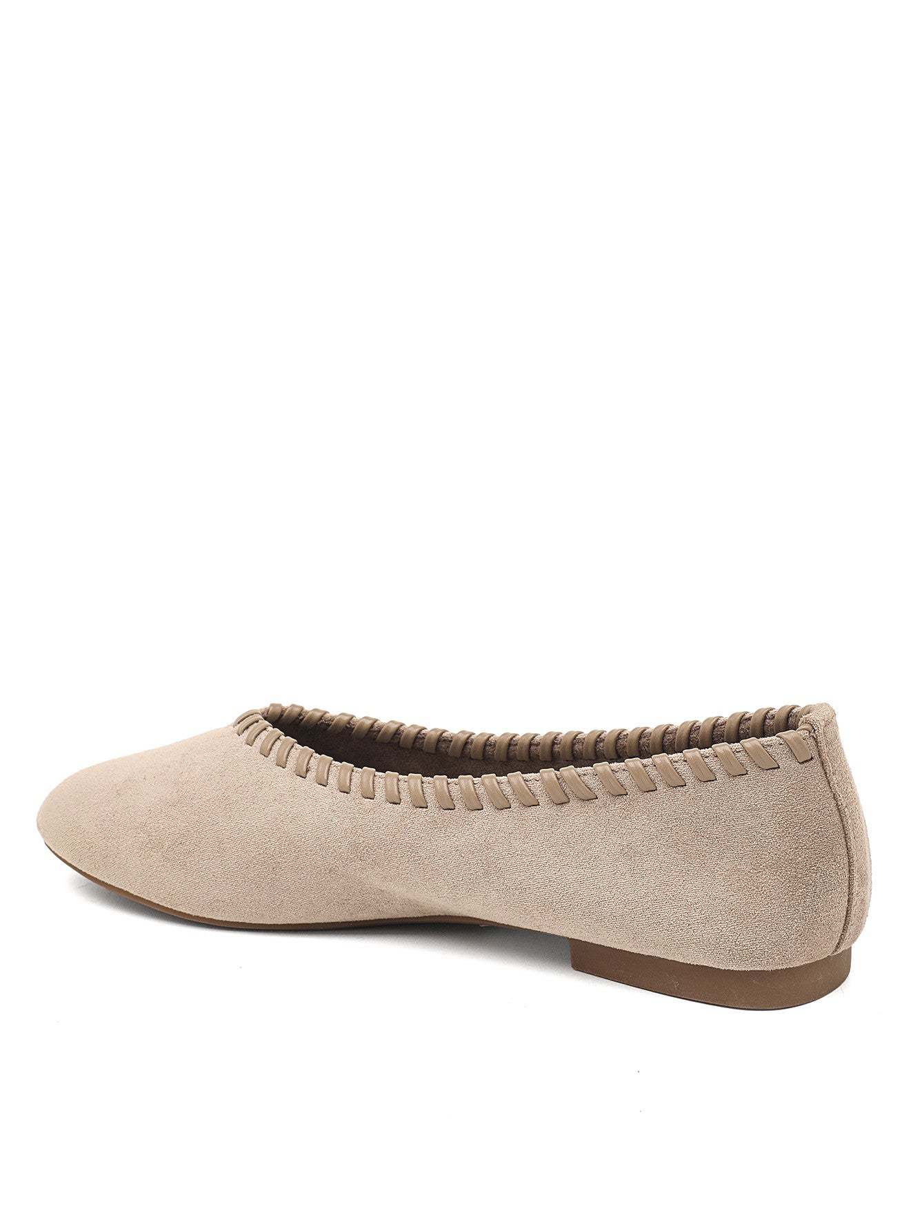 SIENA | MOCASINES PLANOS MUJER CAQUI ANTELINA COSTURA VISTA