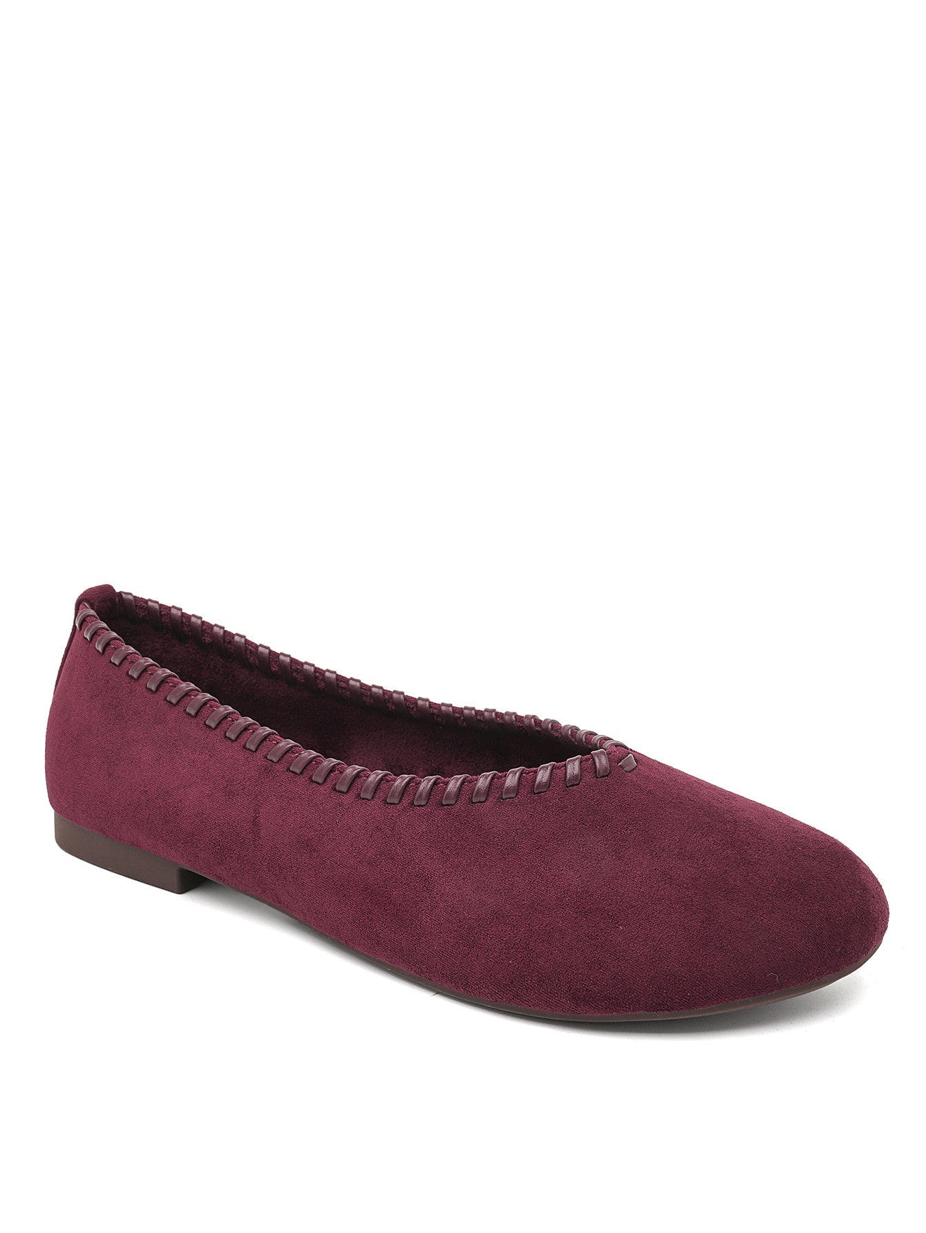 SIENA | MOCASINES PLANOS MUJER BURDEOS ANTELINA COSTURA VISTA