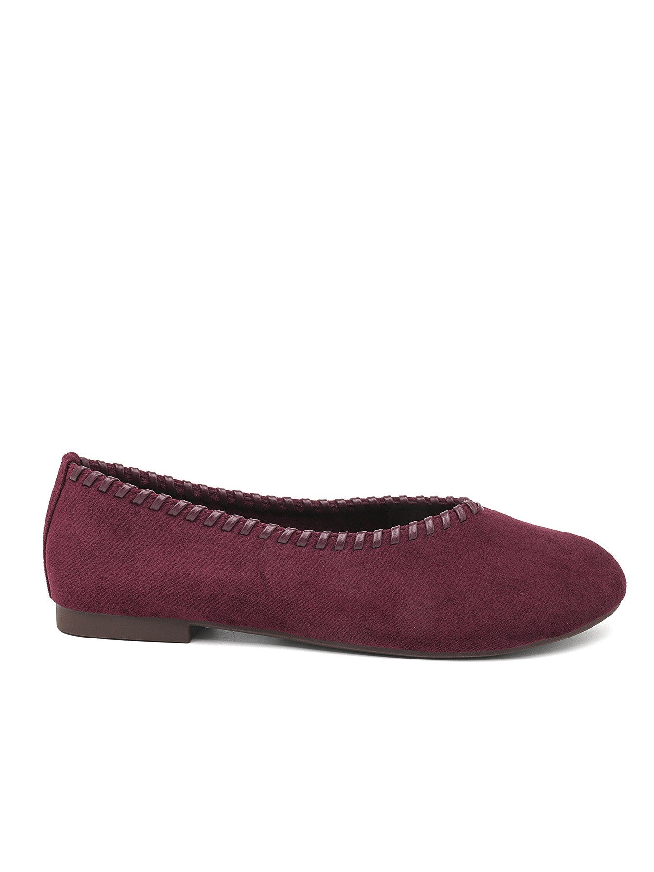 SIENA | MOCASINES PLANOS MUJER BURDEOS ANTELINA COSTURA VISTA