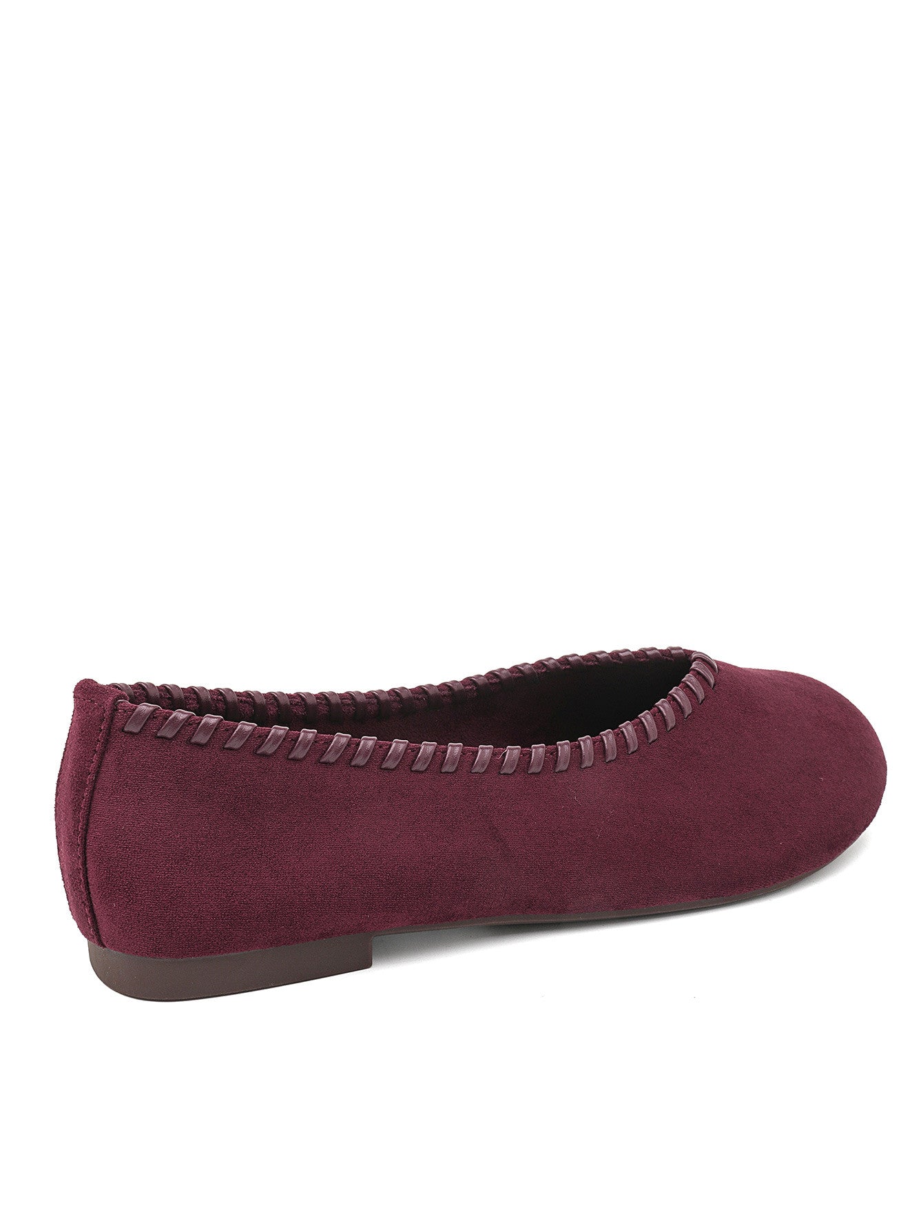 SIENA | MOCASINES PLANOS MUJER BURDEOS ANTELINA COSTURA VISTA