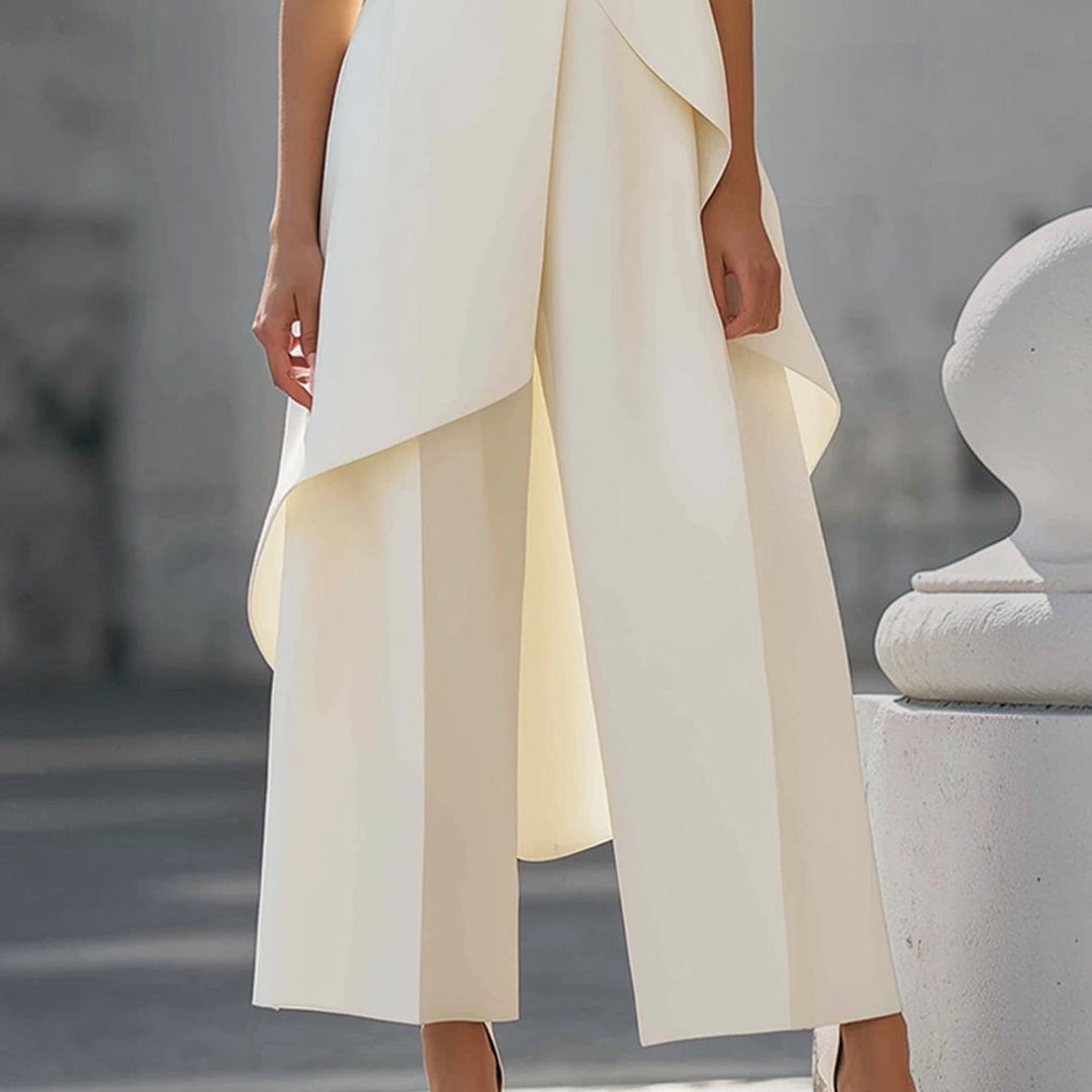 Daniela | Mono Elegante de Cuello Alto con Top Drapeado