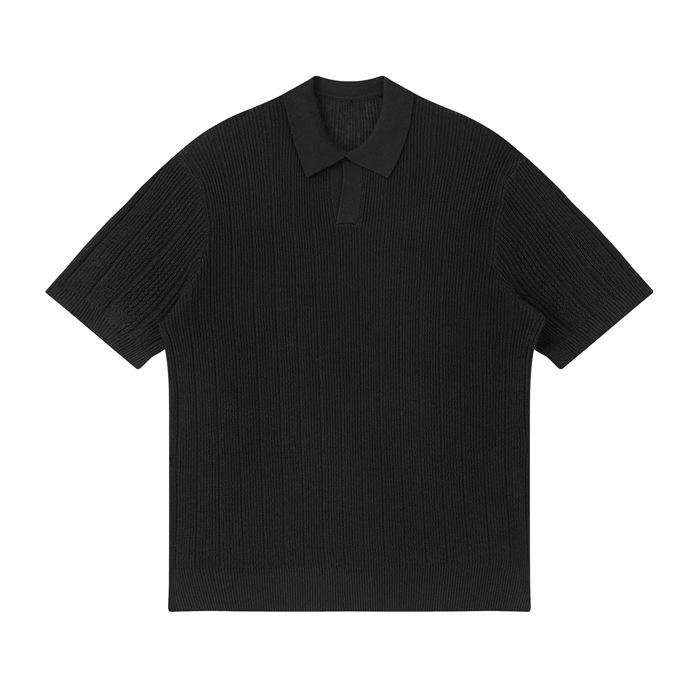 SESTRI | POLO HOMBRE DE LINO CANALÉ GRUESO CUELLO ABIERTO