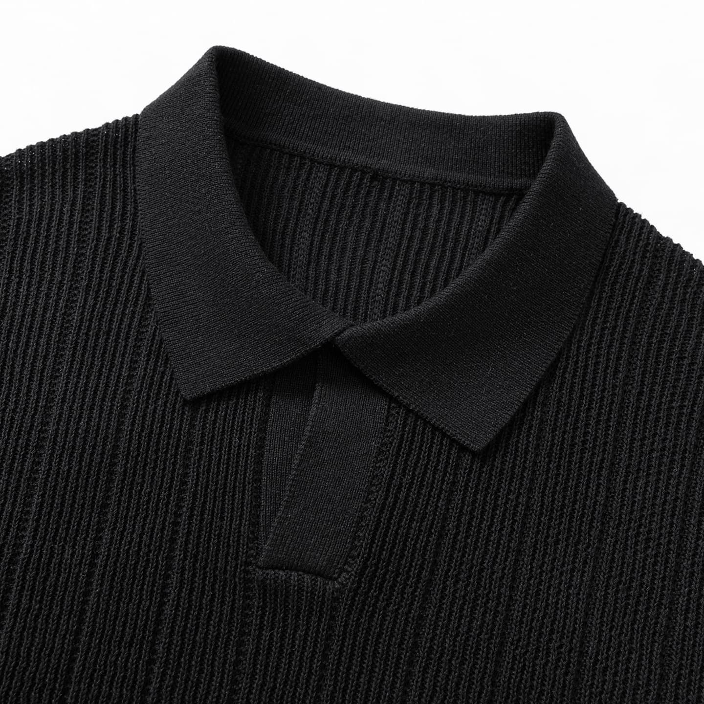 SESTRI | POLO HOMBRE DE LINO CANALÉ GRUESO CUELLO ABIERTO