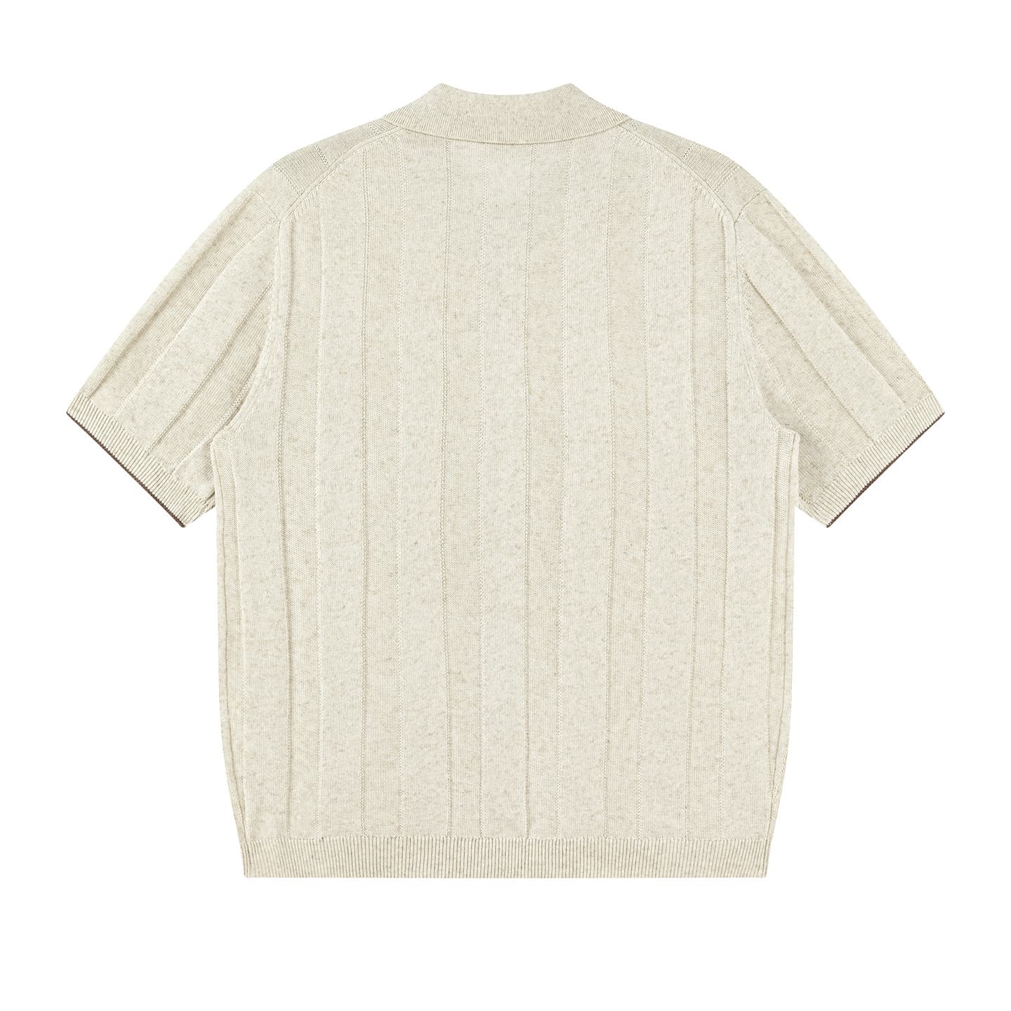 ALASSIO | POLO HOMBRE DE LINO CANALÉ VERTICAL CON BOTONES