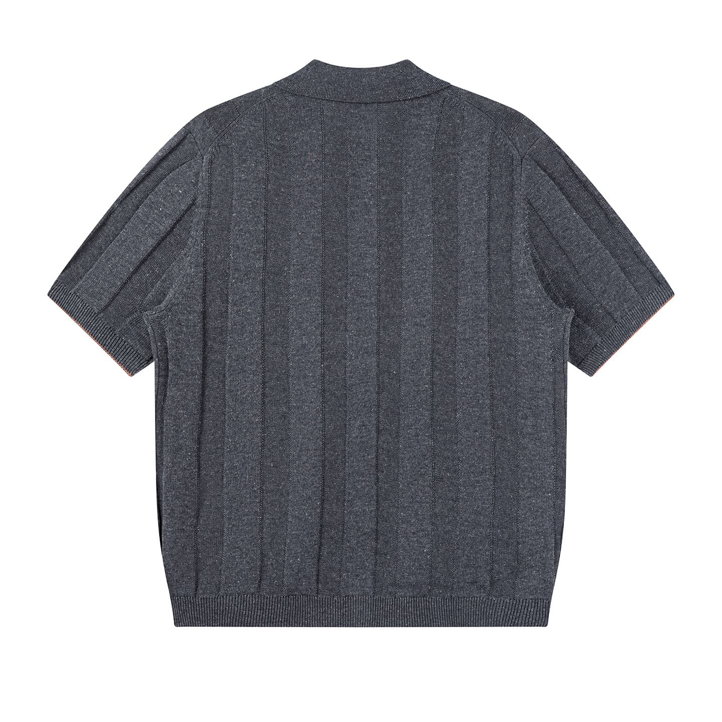 ALASSIO | POLO HOMBRE DE LINO CANALÉ VERTICAL CON BOTONES