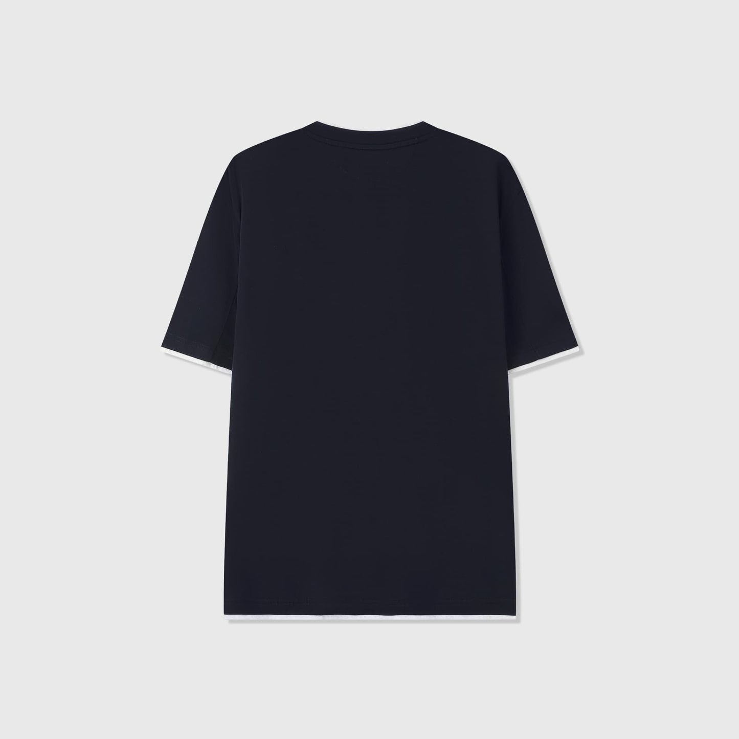 LERICI | CAMISETA HOMBRE DOBLE CAPA CUELLO Y BAJO EN CONTRASTE