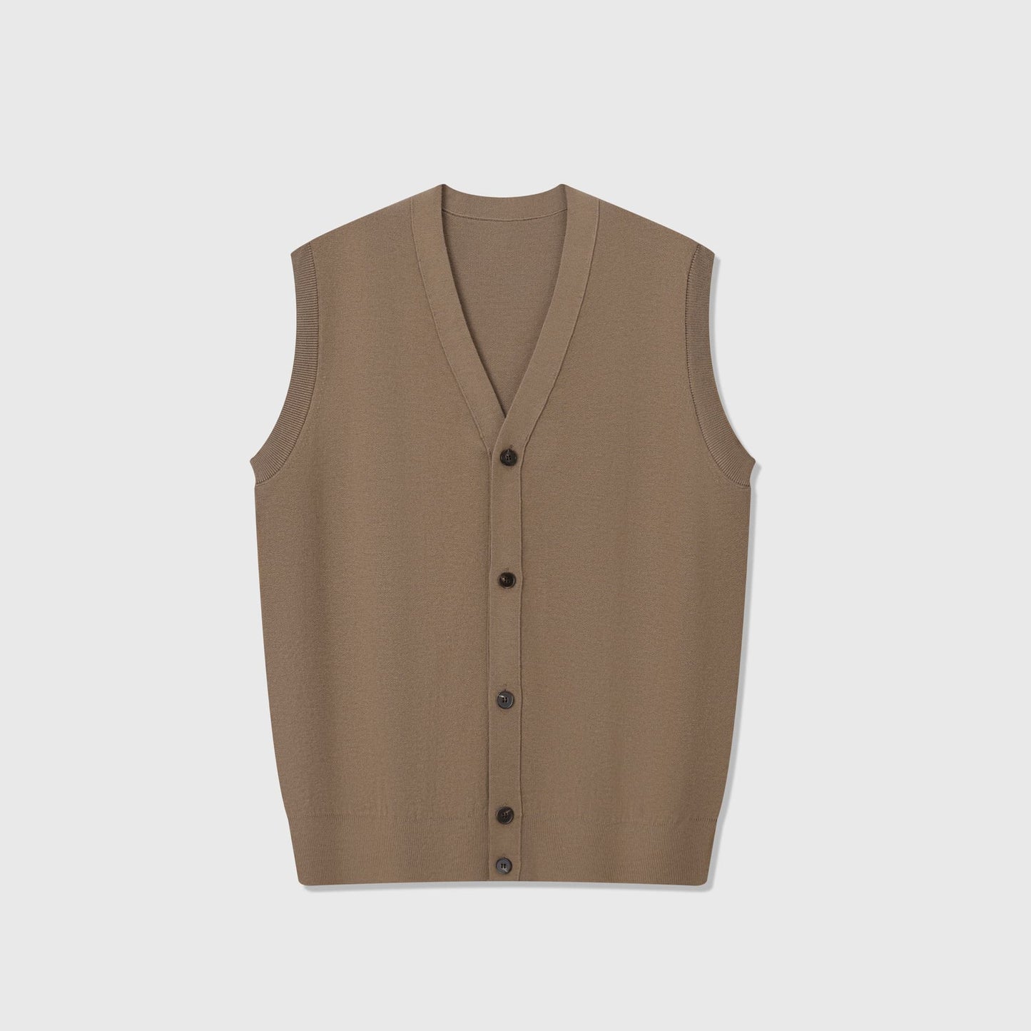 ALDWYN | CHALECO HOMBRE DE PUNTO DE LANA CUELLO PICO BOTONES
