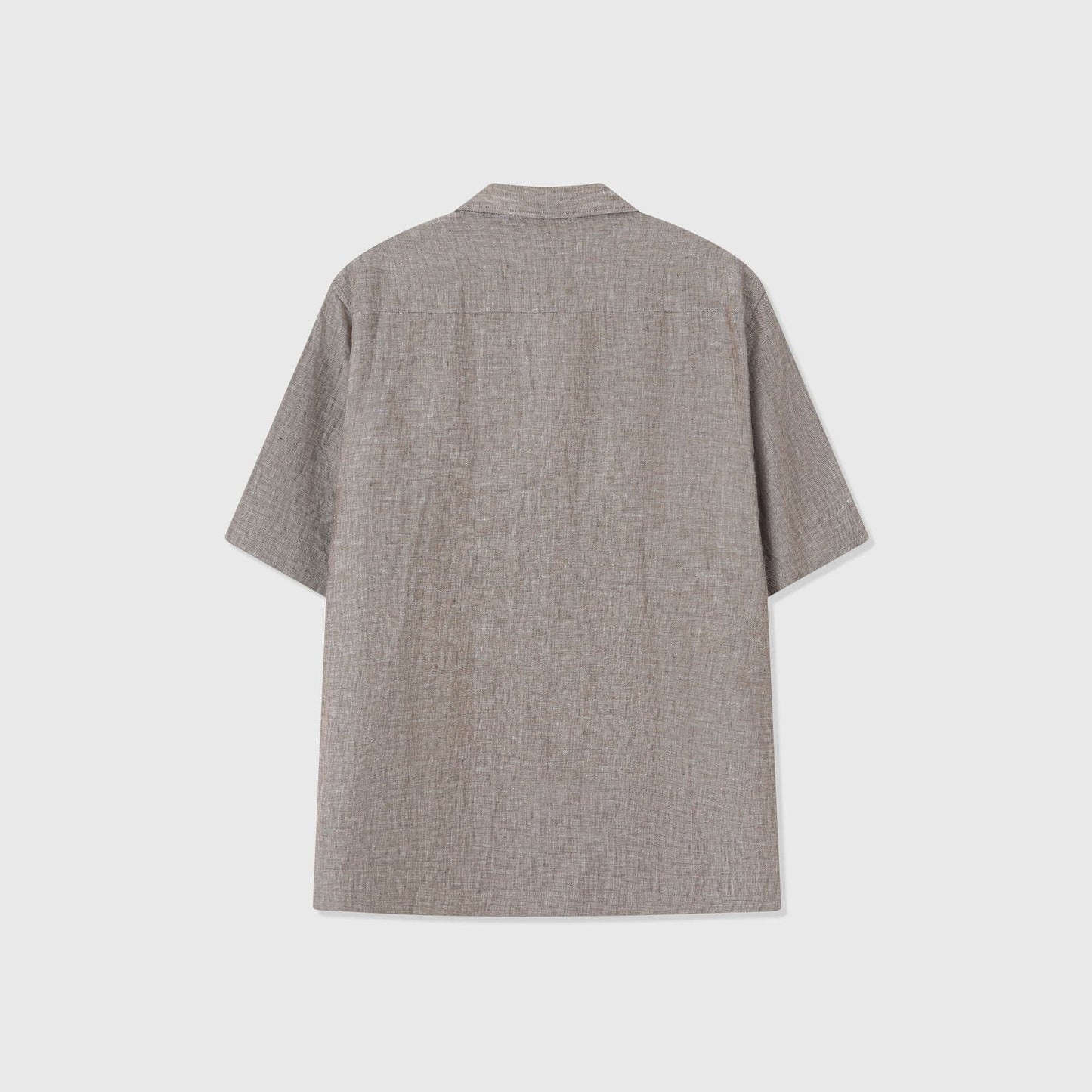 PONZA | CAMISA HOMBRE 100% LINO CUELLO CAMPERO CON BOLSILLO