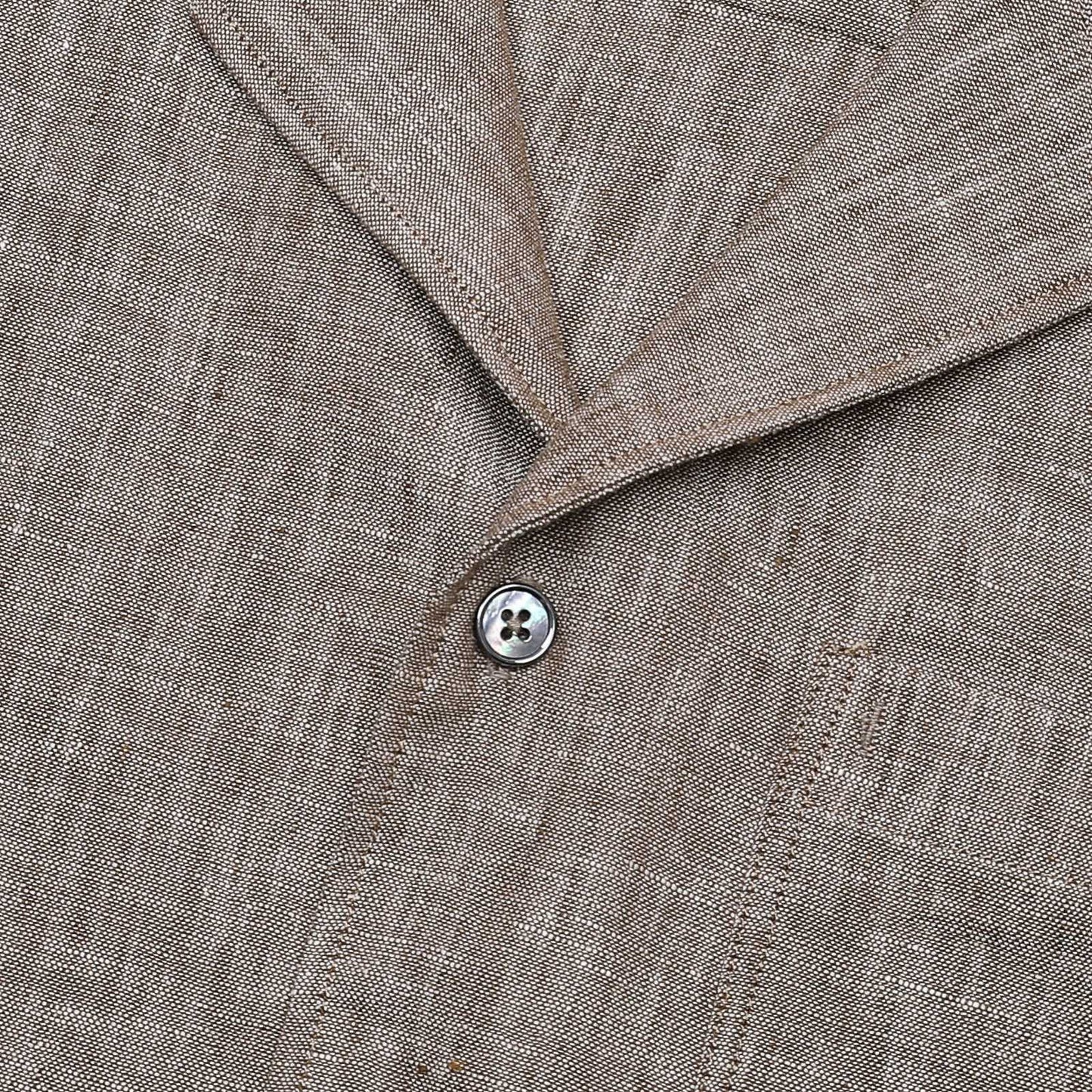 PONZA | CAMISA HOMBRE 100% LINO CUELLO CAMPERO CON BOLSILLO