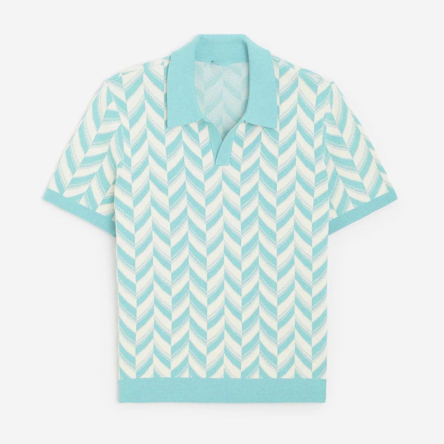 SAN REMO | POLO HOMBRE DE PUNTO ESPIGA CUELLO ABIERTO