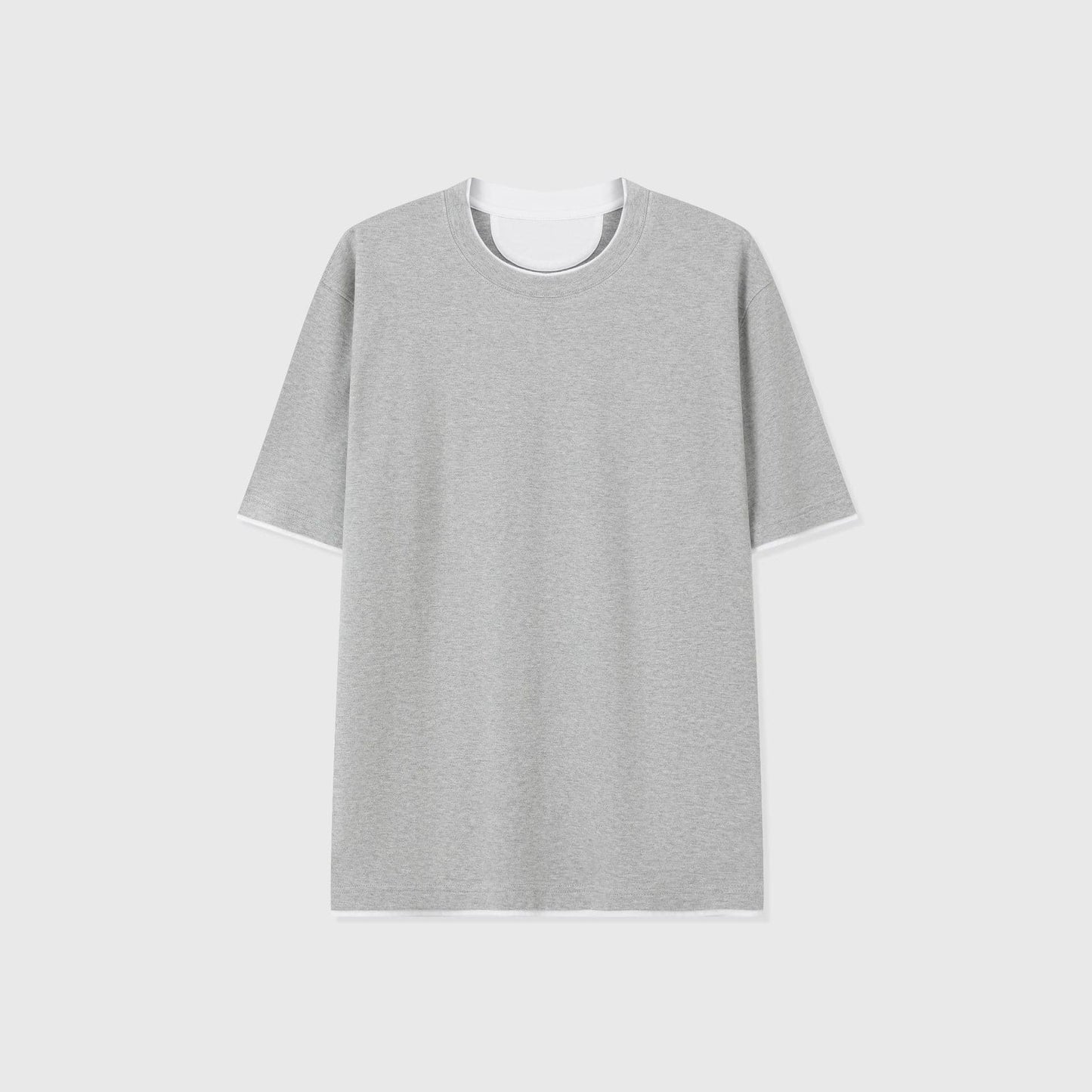 LERICI | CAMISETA HOMBRE DOBLE CAPA CUELLO Y BAJO EN CONTRASTE