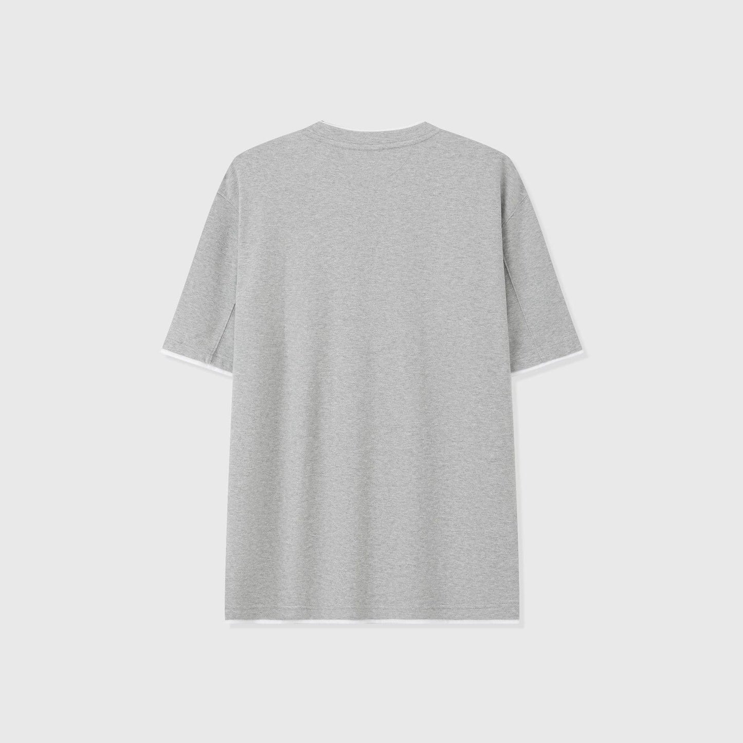 LERICI | CAMISETA HOMBRE DOBLE CAPA CUELLO Y BAJO EN CONTRASTE