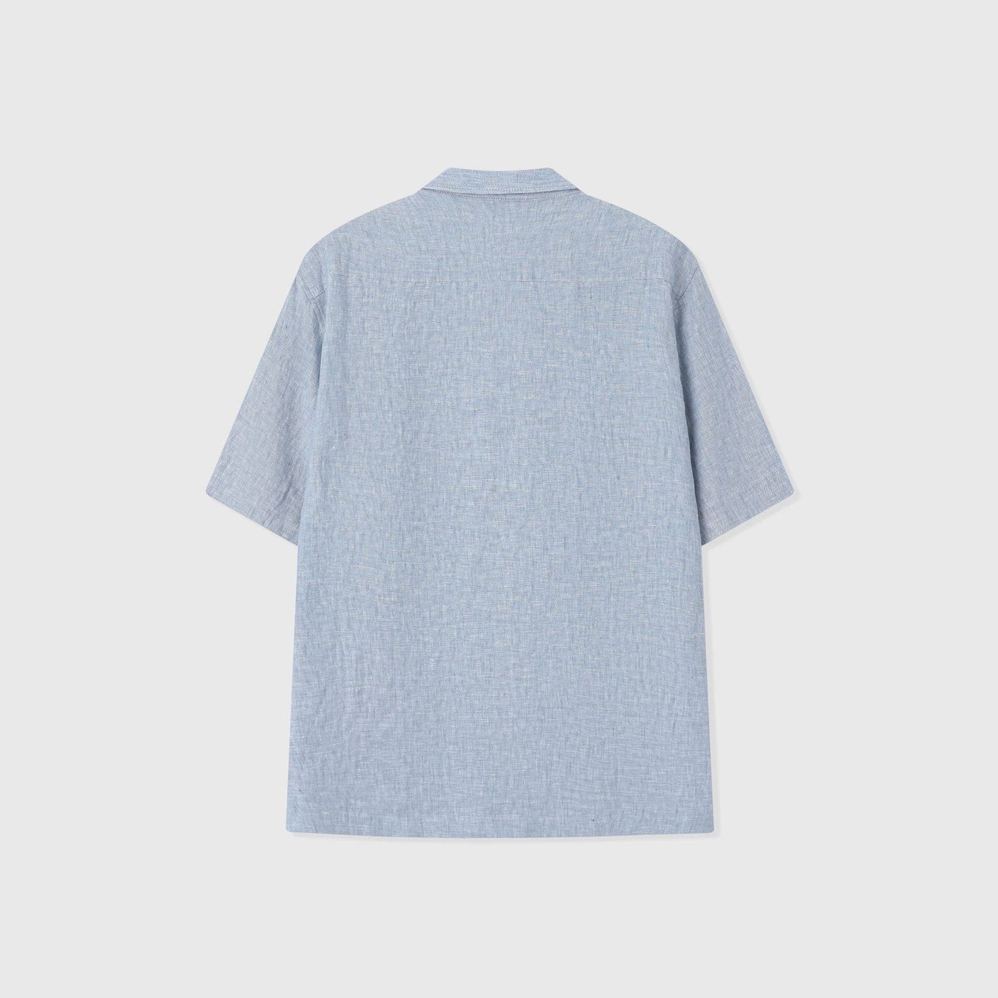 PONZA | CAMISA HOMBRE 100% LINO CUELLO CAMPERO CON BOLSILLO