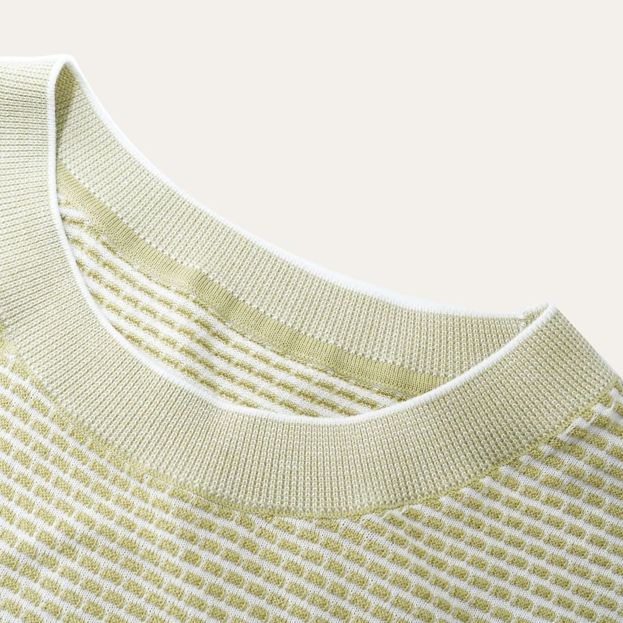SALINA | CAMISETA HOMBRE DE ALGODÓN Y SEDA PUNTO JACQUARD