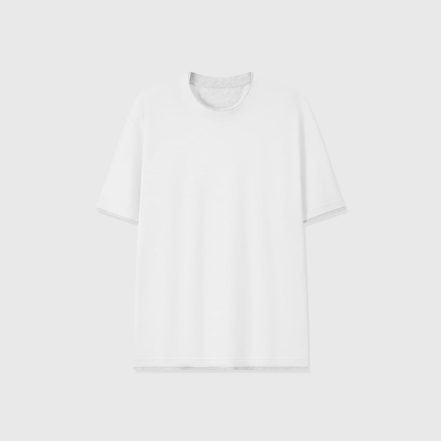 LERICI | CAMISETA HOMBRE DOBLE CAPA CUELLO Y BAJO EN CONTRASTE
