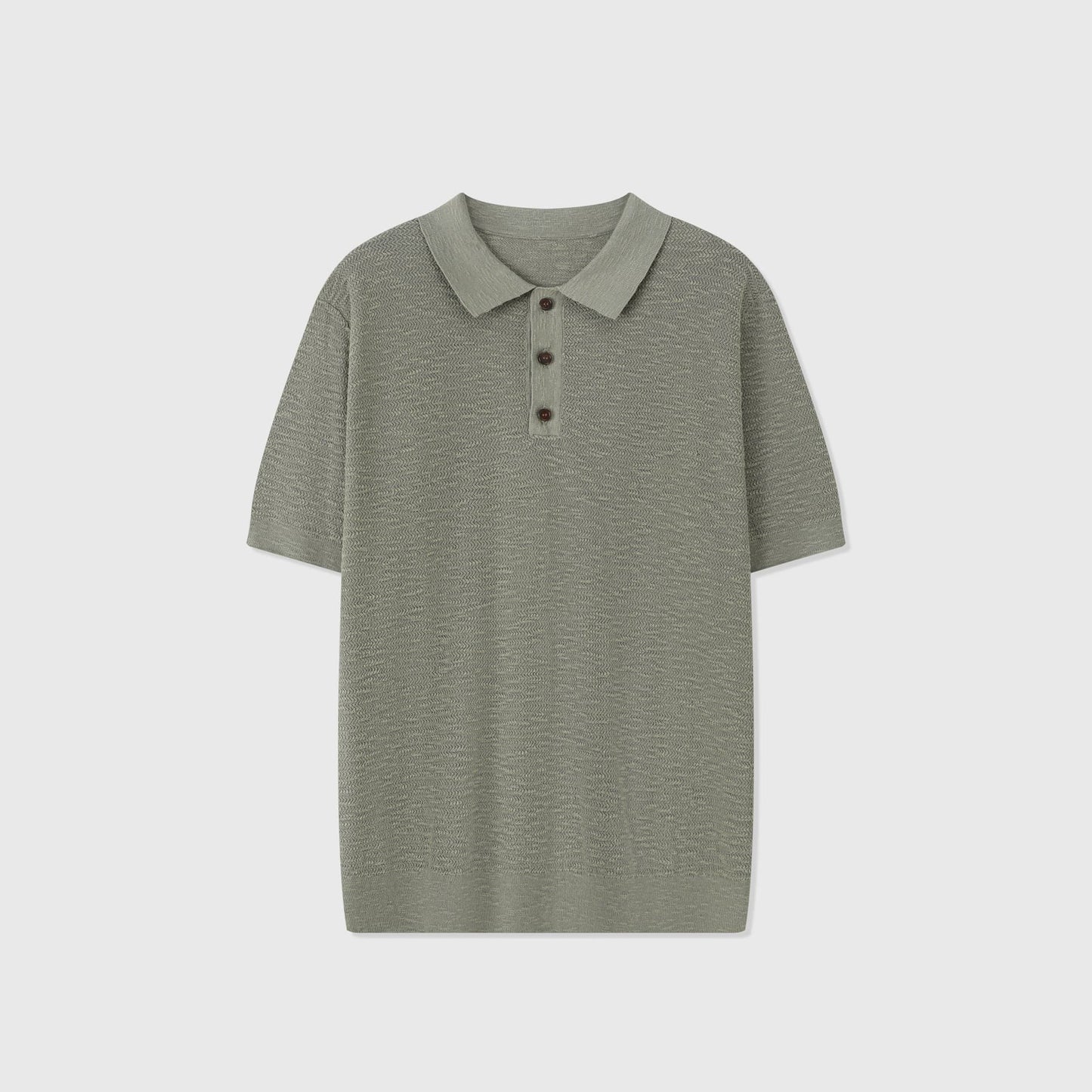CORTONA | POLO HOMBRE PUNTO ESPIGA BOTONES EFECTO ASTA