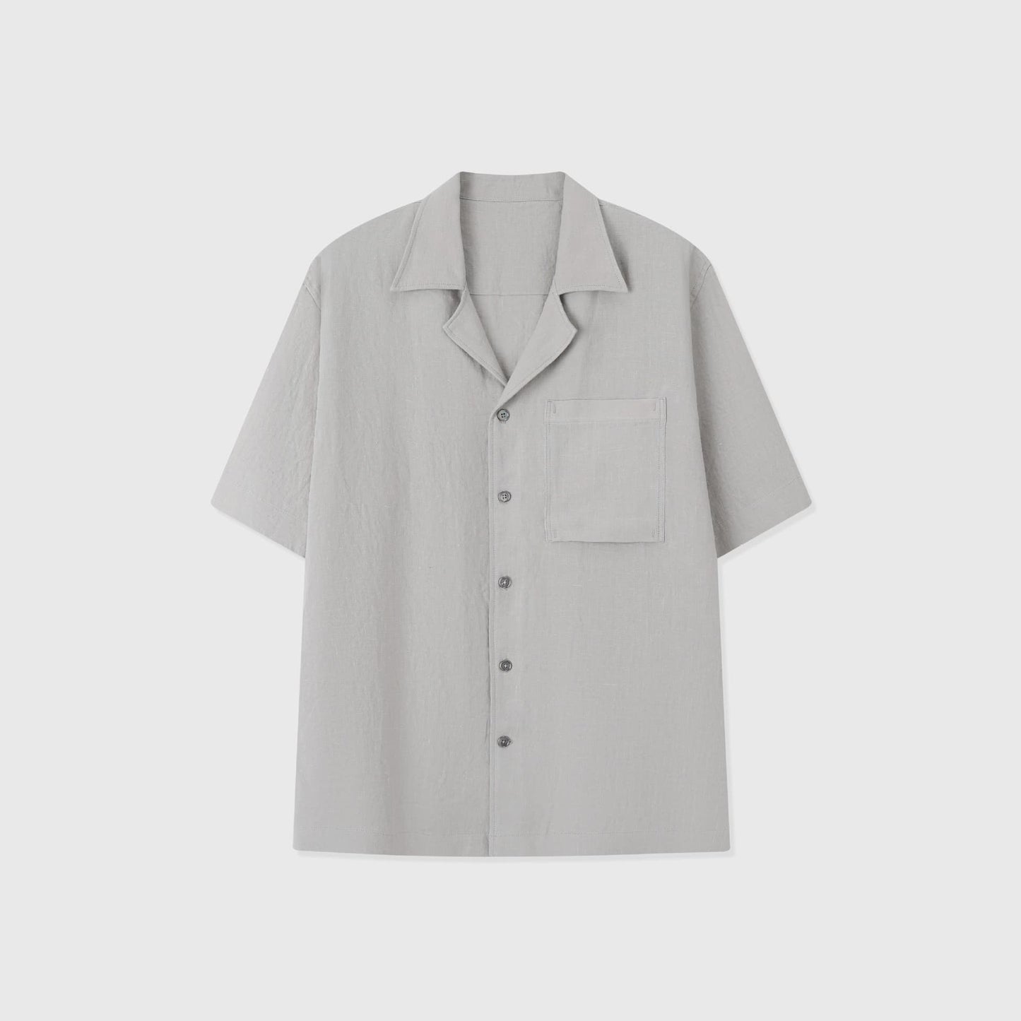 PONZA | CAMISA HOMBRE 100% LINO CUELLO CAMPERO CON BOLSILLO