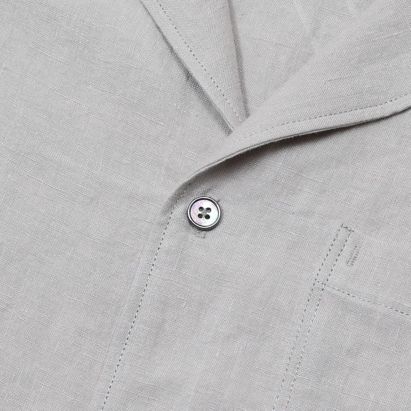 PONZA | CAMISA HOMBRE 100% LINO CUELLO CAMPERO CON BOLSILLO