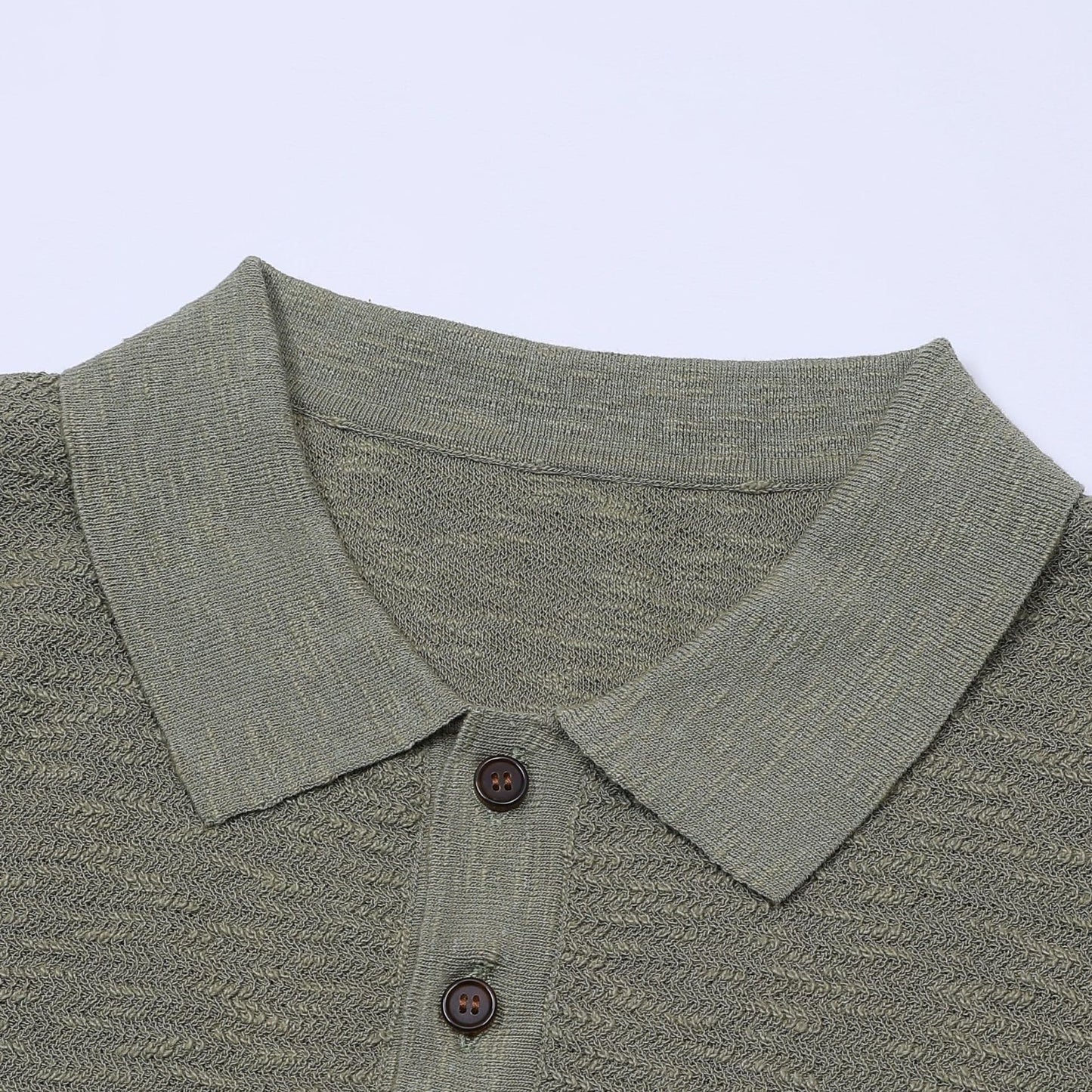 CORTONA | POLO HOMBRE PUNTO ESPIGA BOTONES EFECTO ASTA