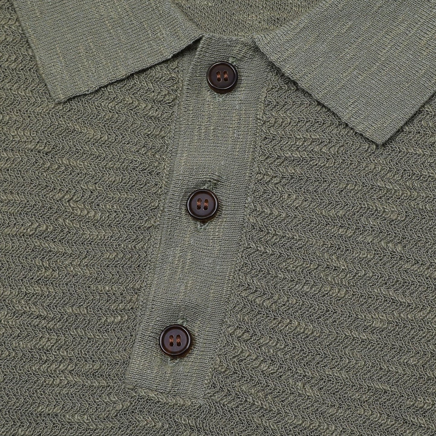 CORTONA | POLO HOMBRE PUNTO ESPIGA BOTONES EFECTO ASTA