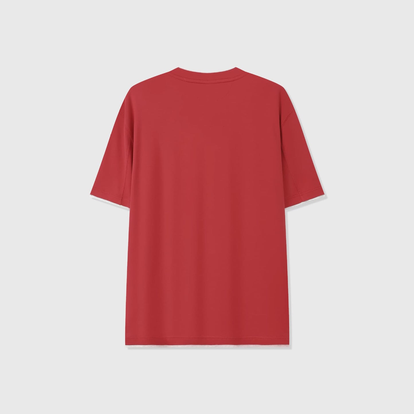 LERICI | CAMISETA HOMBRE DOBLE CAPA CUELLO Y BAJO EN CONTRASTE