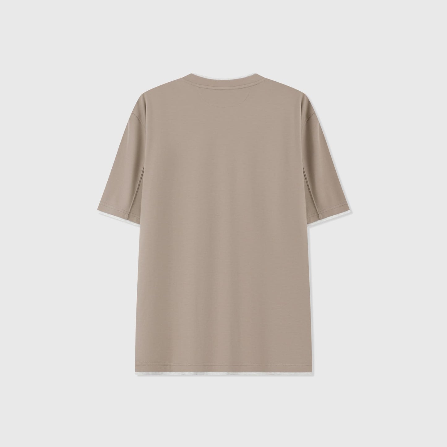 LERICI | CAMISETA HOMBRE DOBLE CAPA CUELLO Y BAJO EN CONTRASTE