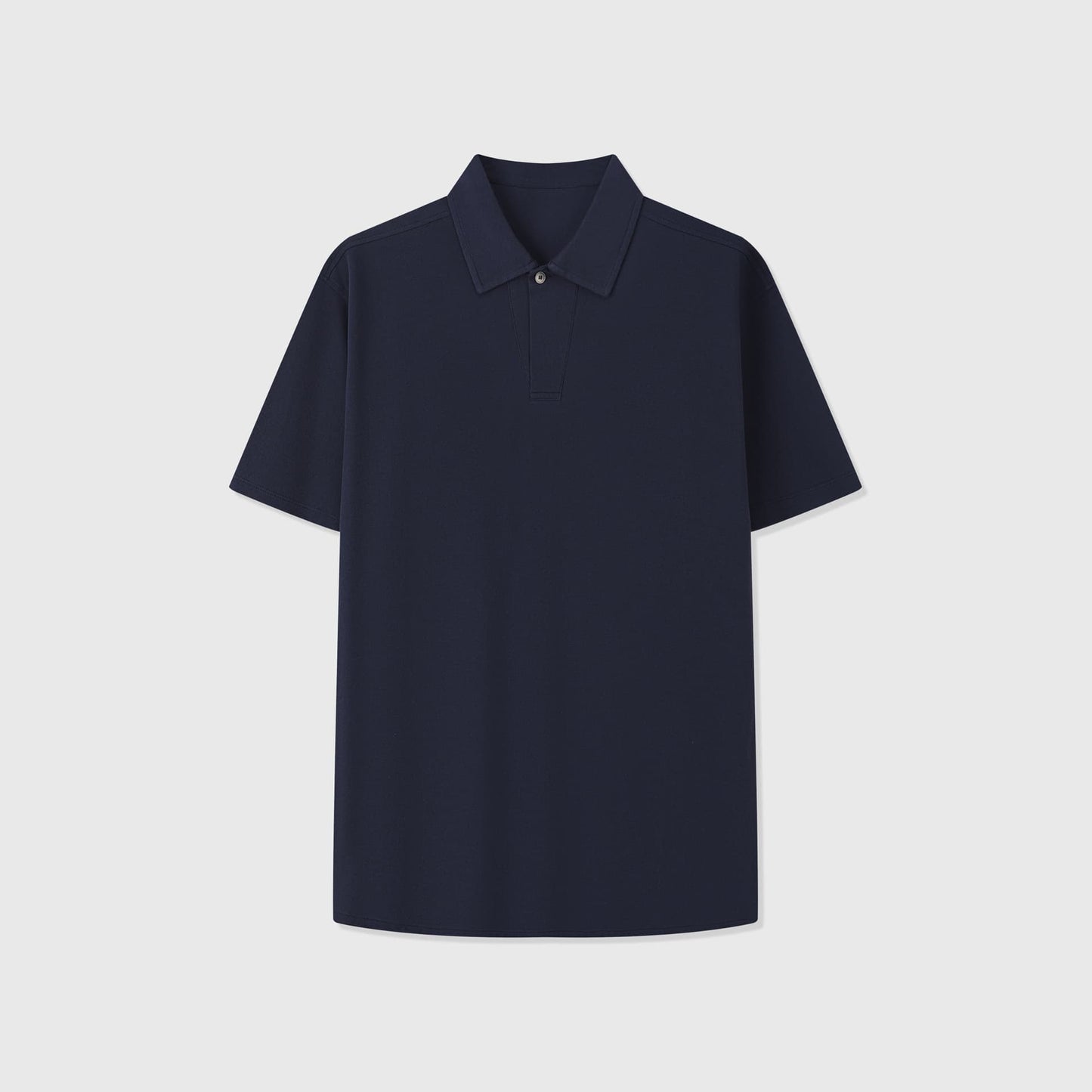 LIPARI | POLO HOMBRE DE ALGODÓN PIQUÉ UN BOTÓN CUELLO CANALÉ
