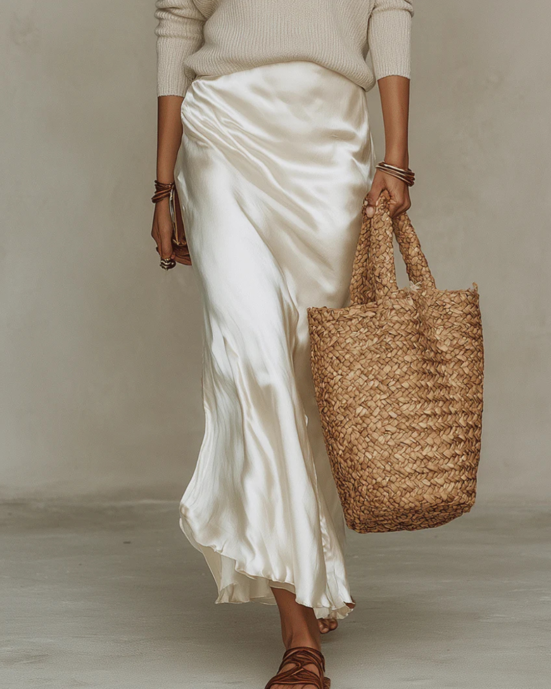 Anaïs | Vestido Midi Satinado Elegante Mujer