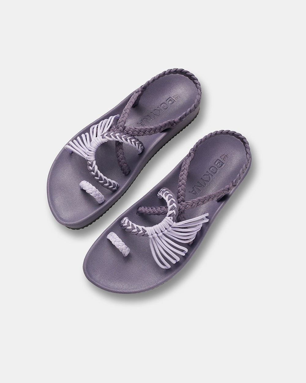 ELEVATE | SANDALIAS MUJER LILA TIRAS TRENZADAS ARCO ANATÓMICO