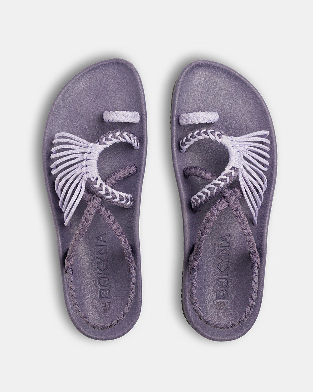 ELEVATE | SANDALIAS MUJER LILA TIRAS TRENZADAS ARCO ANATÓMICO