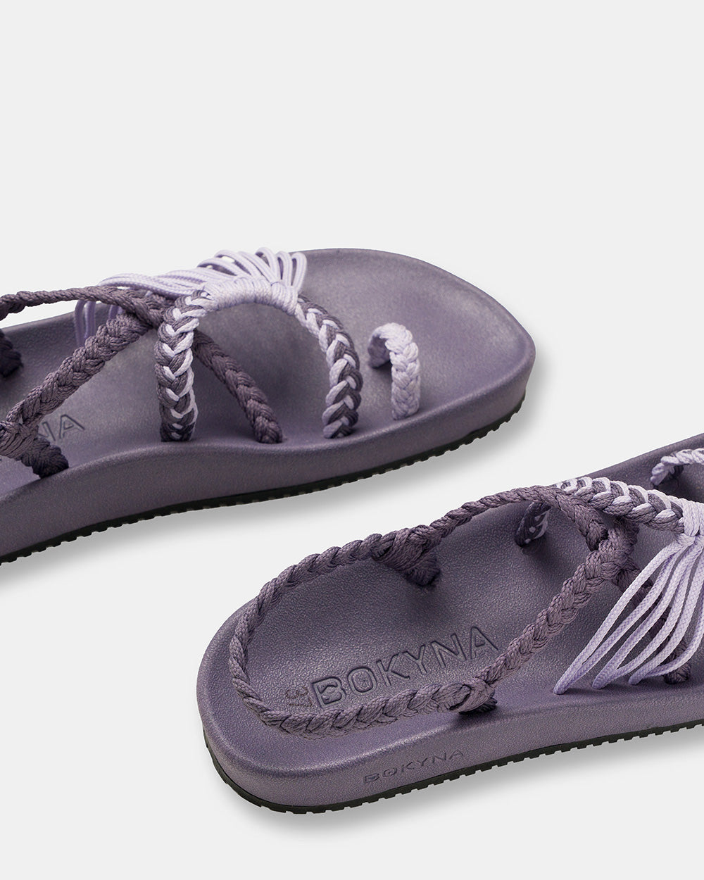 ELEVATE | SANDALIAS MUJER LILA TIRAS TRENZADAS ARCO ANATÓMICO