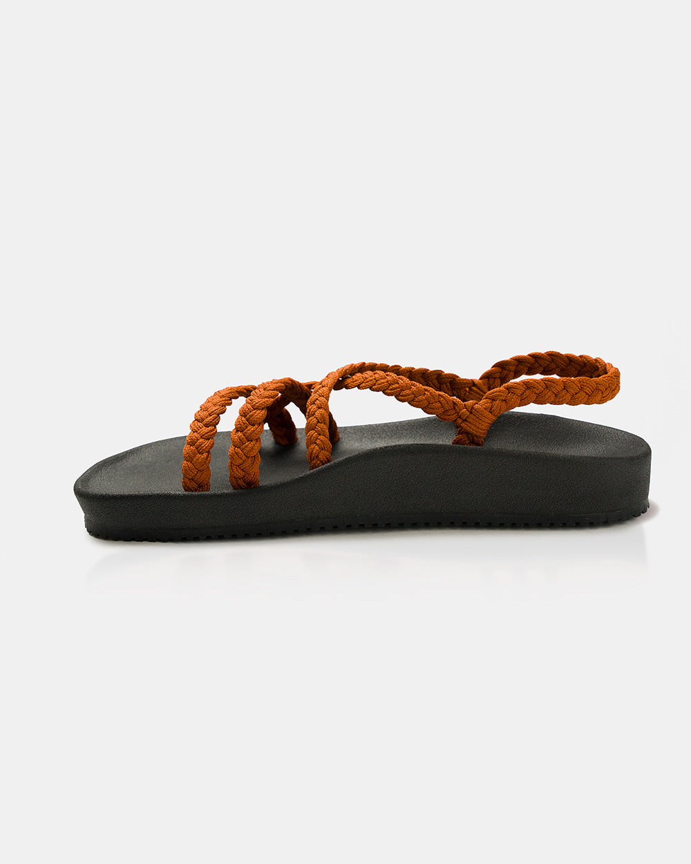 ELEVATE | SANDALIAS MUJER TERRACOTA TIRAS TRENZADAS ARCO ANATÓMICO