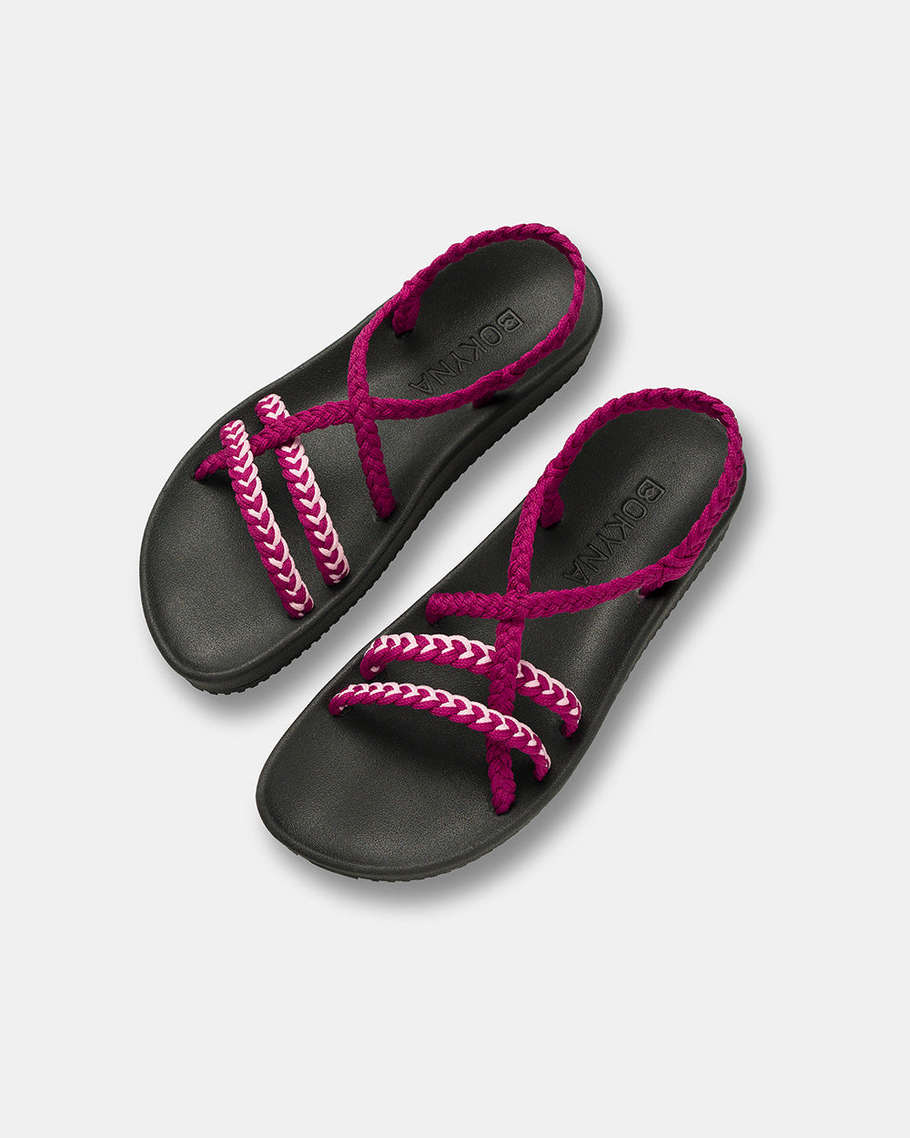 ELEVATE | SANDALIAS MUJER VIOLETA TIRAS TRENZADAS ARCO ANATÓMICO