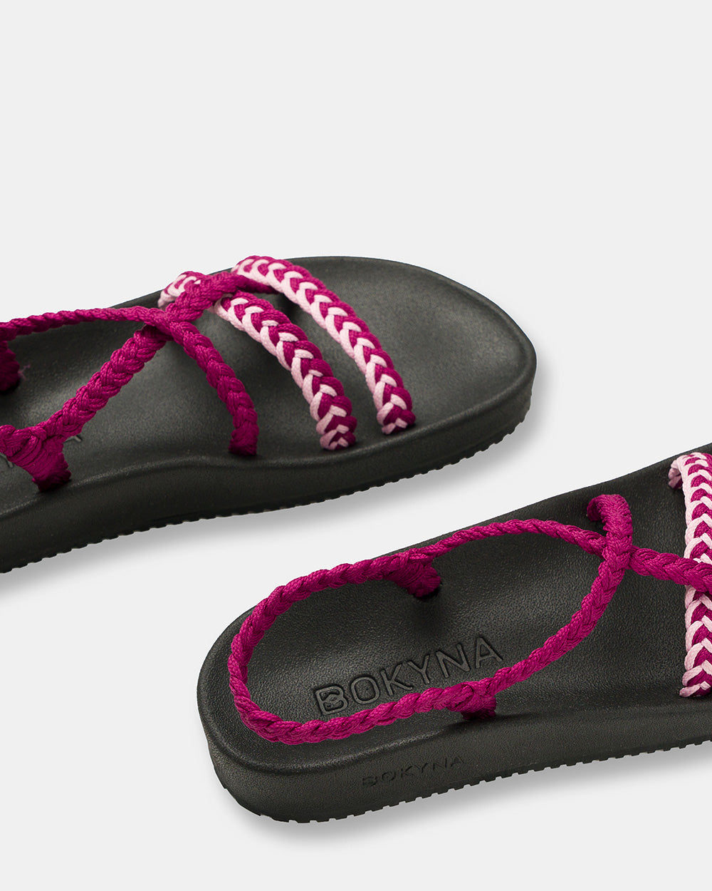 ELEVATE | SANDALIAS MUJER VIOLETA TIRAS TRENZADAS ARCO ANATÓMICO