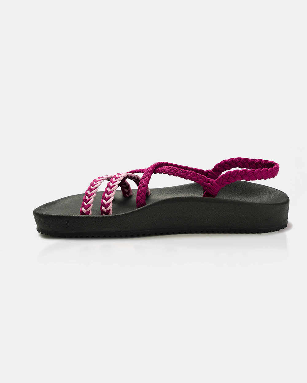 ELEVATE | SANDALIAS MUJER VIOLETA TIRAS TRENZADAS ARCO ANATÓMICO
