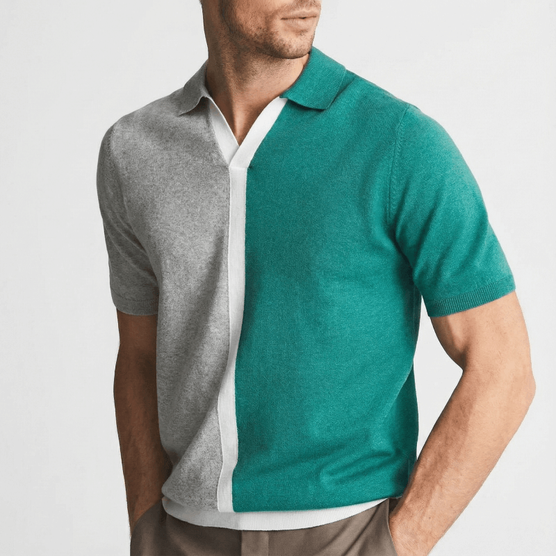 HARRINGTON | POLO HOMBRE DE PUNTO A RAYAS CUELLO LIMPIO