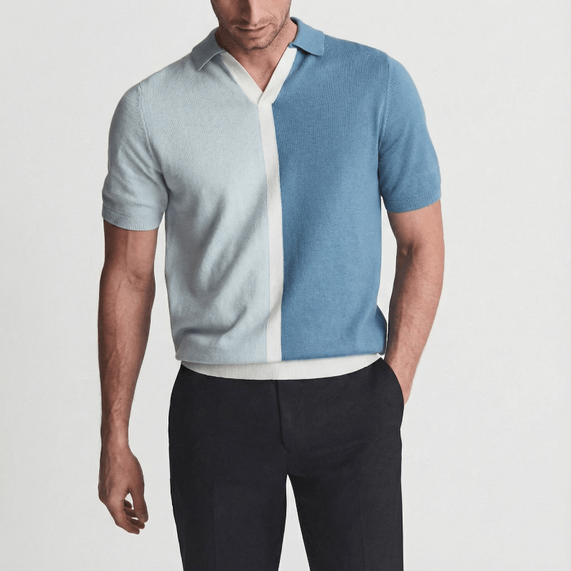 HARRINGTON | POLO HOMBRE DE PUNTO A RAYAS CUELLO LIMPIO