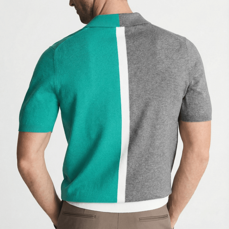 HARRINGTON | POLO HOMBRE DE PUNTO A RAYAS CUELLO LIMPIO