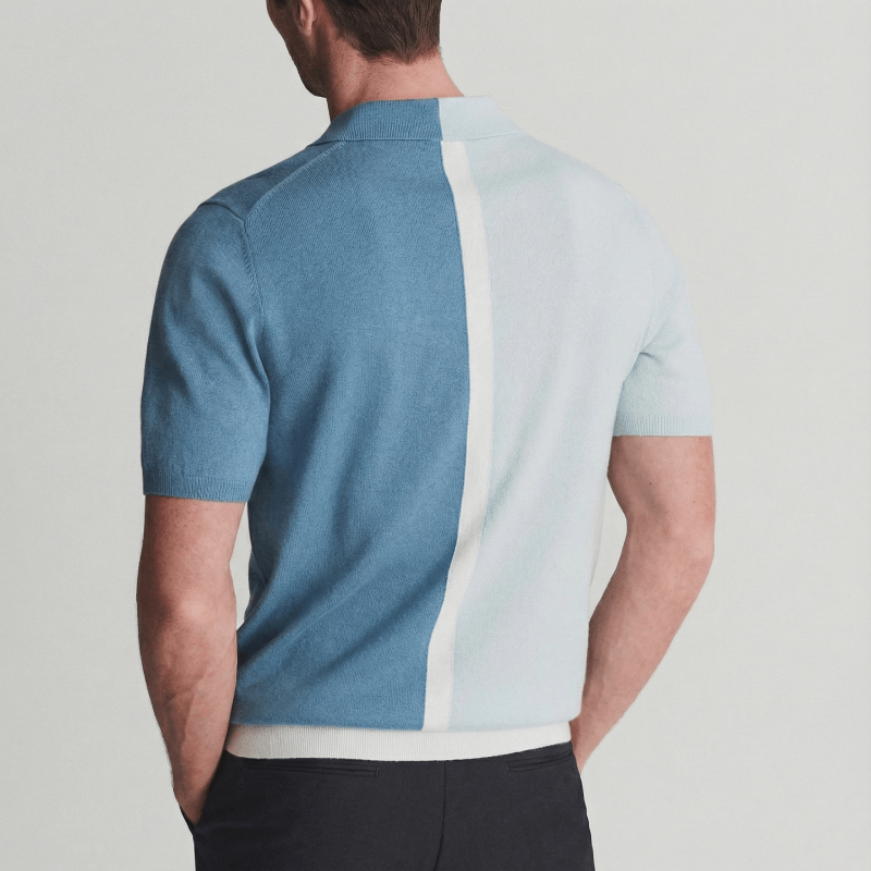HARRINGTON | POLO HOMBRE DE PUNTO A RAYAS CUELLO LIMPIO