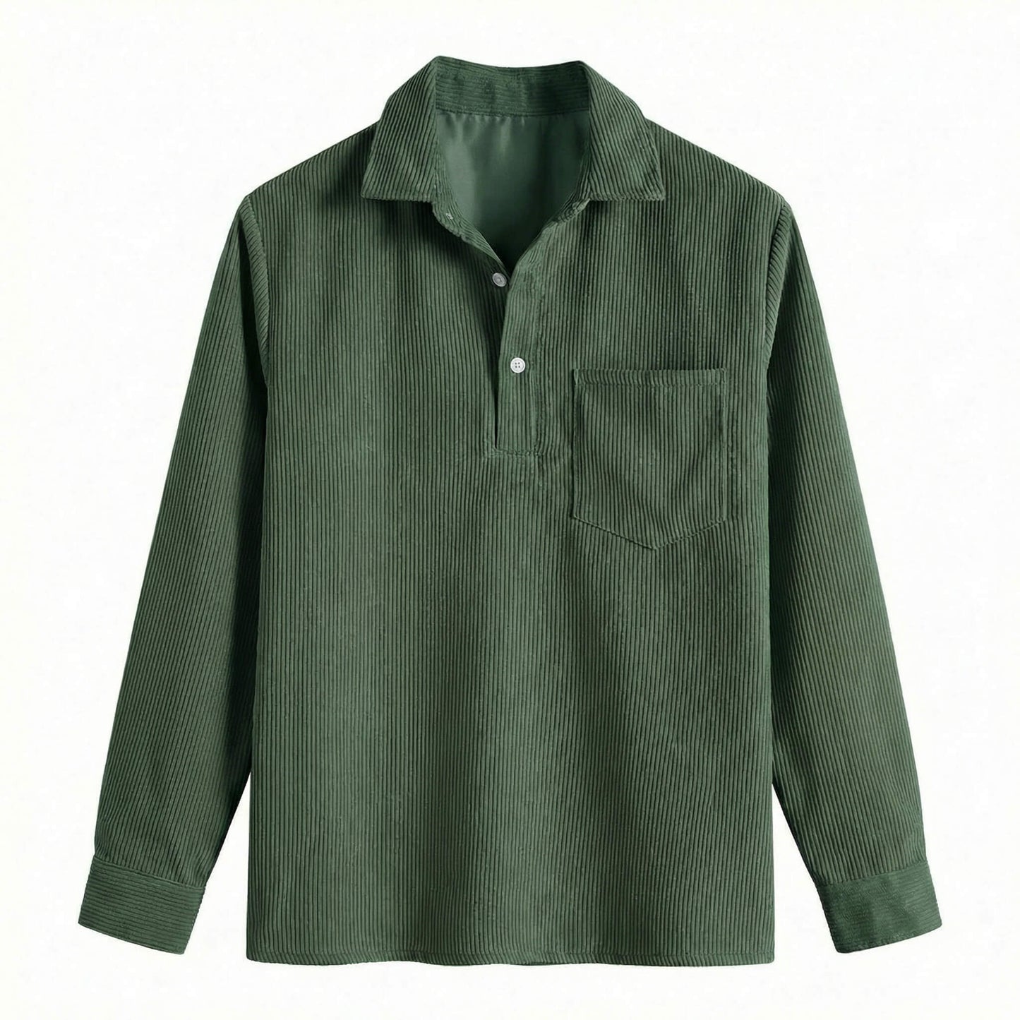 WELLINGTON | POLO HOMBRE MANGA LARGA TEXTURA PANA BOTONES