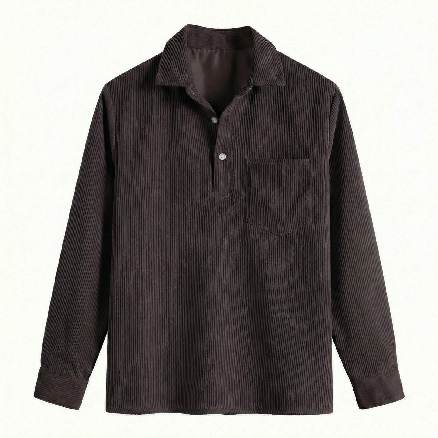 WELLINGTON | POLO HOMBRE MANGA LARGA TEXTURA PANA BOTONES